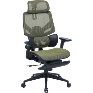 Кресло Cactus CS-CHR-MC01-LGN Салатовый сет./эко.кожа с подголов. крестов. пластик подст.для ног Кресло Cactus CS-CHR-MC01-LGN Салатовый сет./эко.кожа с подголов. крестов. пластик подст.для ног