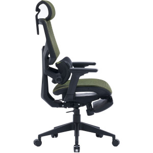 Кресло Cactus CS-CHR-MC01-LGN Салатовый сет./эко.кожа с подголов. крестов. пластик подст.для ног Кресло Cactus CS-CHR-MC01-LGN Салатовый сет./эко.кожа с подголов. крестов. пластик подст.для ног