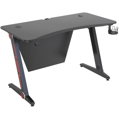 Стол компьютерный игровой Cactus CS-GTZ-BKRD-CARBON столешница МДФ карбон каркас чёрный