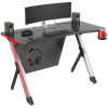 Стол компьютерный игровой Cactus CS-GTX-AL-CARBON-RED столешница МДФ карбон каркас серебристый