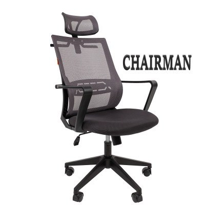Кресло CHAIRMAN 545 (Сетка/ткань серая) для руководителя